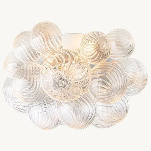 Tammy Round Glass Ball Flushmount 20", flush mount - view 3