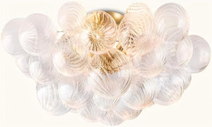 Tammy Round Glass Ball Flushmount 25", flush mount