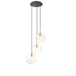 Eternity 3-Light Modern Brass Chandelier - Brass/Bronze - view 3