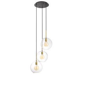 Eternity 3-Light Modern Brass Chandelier - Brass/Bronze - view 4