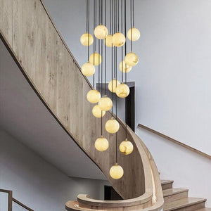 Alabaster Earth Art Chandelier - view 3