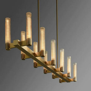 Chantelle Linear Chandelier 60", brass - view 2