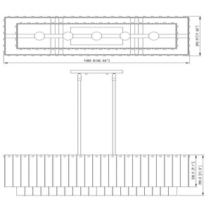 Aimee Linear Glass Chandelier - view 5