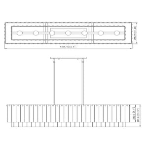 Aimee Linear Glass Chandelier - view 6