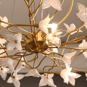 Veitchii Flower Branch Chandelier, brass - view 10