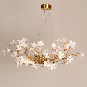 Veitchii Flower Branch Chandelier, brass - view 17