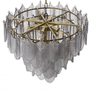 Verbier Modern Glass Chandelier S/L - Brass - view 3