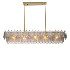 Rectangle Modern Glass Chandelier, rectangular - view 3