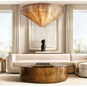Selene Clear Glass Round Chandelier 65" - view 7