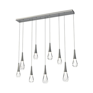 Water Drop Rectangle LED Chandelier, rectangular - view 6