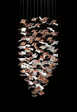 Galaxy Whispering Kerchiefs Meteor Shower Crystal Spiral Chandelier - view 2