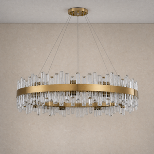 Round Golden Crystal Island Chandelier-1000 - view 2