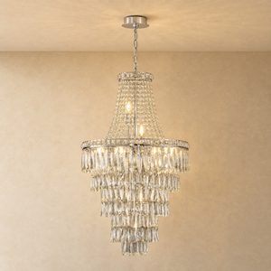 Square Diamond Round Pendant 550 - Silver, chandelier