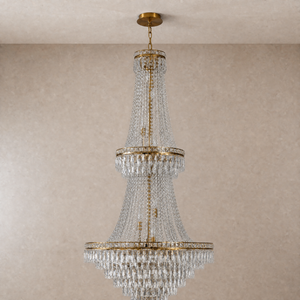Two-Tier Square Diamond Round Pendant 780 - Gold, chandelier - view 2