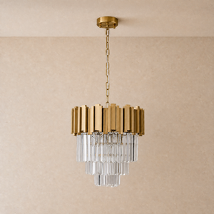 Modern Gold 3-Tier K9 Crystal Chandelier, three-tier - view 2