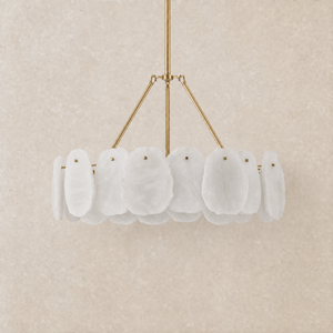 24" Alabaster Round Chandelier - view 2
