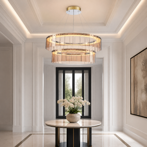 Dalton Glass Tiered Chandelier 39" - view 7