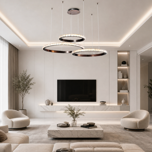 Yiosi Drake Triple-Ring Crystal Chandelier
