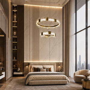 Elodie 2 Tiers Modern Gold Chandelier, two-tier - view 8