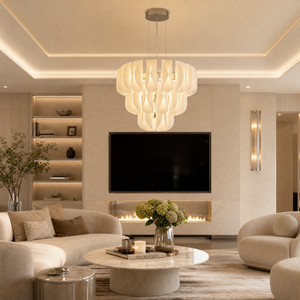 Helena Tiered Modern Glass Chandelier 31" D - view 8