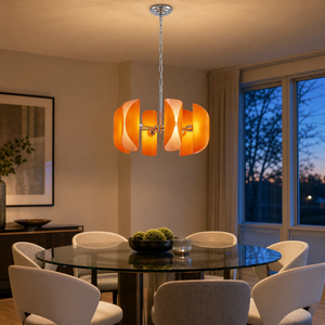 Helena Modern Chrome Glass Pendant Light - view 22