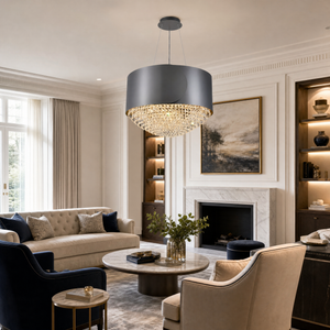 Theron Crystal Pendant Light 28" - view 6
