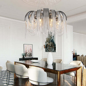 Liz Luxury Aluminum Chain Tassel Chandelier - view 17