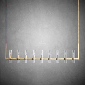 Ravion Linear Chandelier 71", solid brass - view 3