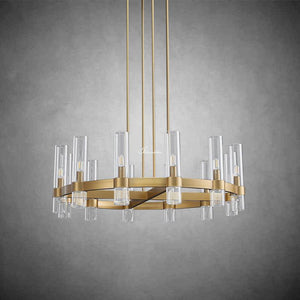 Ravion Round Blown Glass Chandelier 36", solid brass - view 3