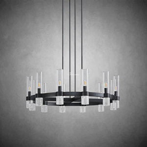 Ravion Round Blown Glass Chandelier 36", solid brass - view 5