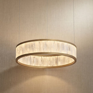Natural Stone Chandelier in gold