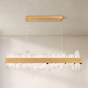 Acropolis 46in LED Linear Alabaster Chandelier - view 2