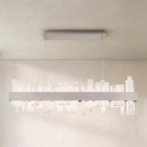Acropolis 46in LED Linear Alabaster Chandelier
