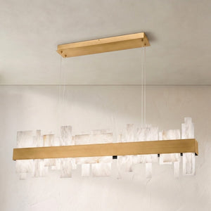 Acropolis 46in LED Linear Alabaster Chandelier - view 3