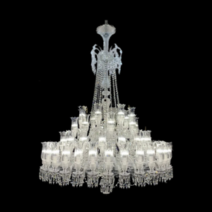 Multi Layer Chrome Crystal Chandelier in French Style with Romantic Branch Flowers for Grand Hallway and Staircase - view 6