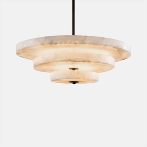 Ice Queen Alabaster Bronze & White LED Chandelier – Elegant 33‑Inch