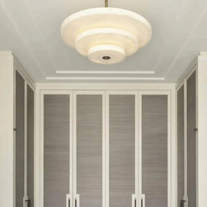 Ice Queen Alabaster Bronze & White LED Chandelier – Elegant 33‑Inch