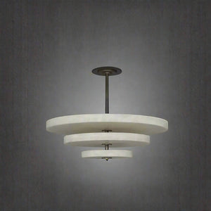 Ice Queen Alabaster Bronze & White LED Chandelier – Elegant 33‑Inch