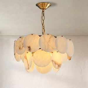 Alabaster Shell Brass Chandelier with 2/3/4/5/6 layer
