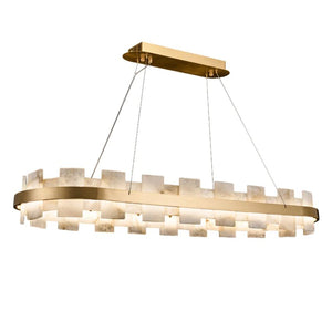 Alabaster Acropolis Modern Oval Chandelier - view 5