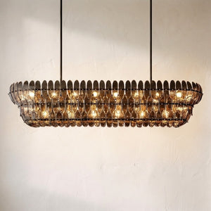Amilar Smoke Glass Linear Chandelier - view 2