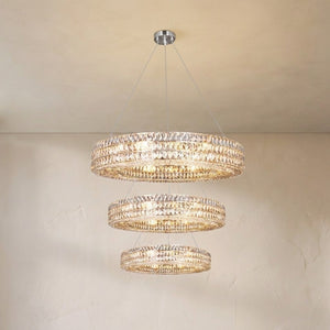 Aster Halo Crystal Multi-Tier Ring Chandelier - view 3