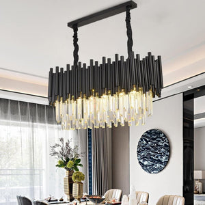 Modern Classic Black Length Crystal Chandelier - view 4