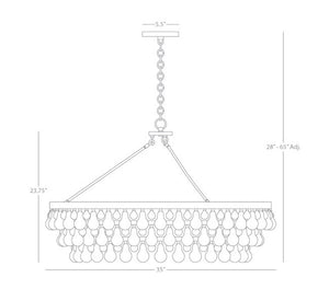 Bolzano Large Chandelier 35''W, crystal - view 8