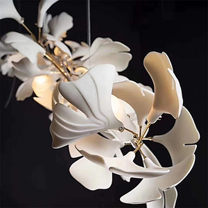 Fleur-de-lis Ceramic Branch Chandelier - view 8