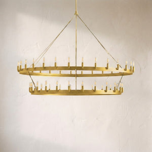 Celestine Vintage Filament 2-Tier Round Chandelier 63'', two-tier