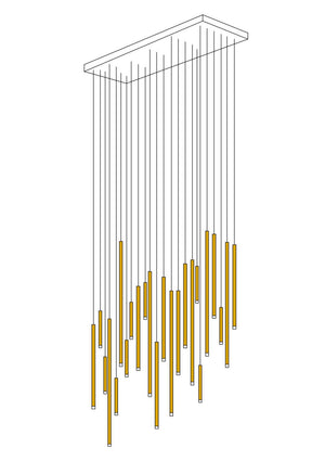 Cluster Tube Pendant Light