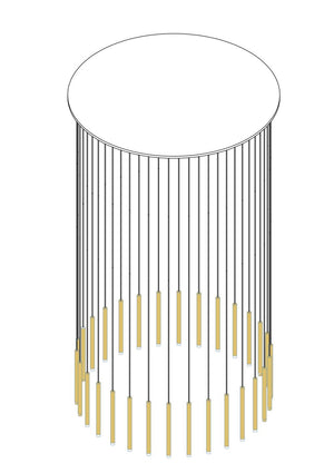 Cluster Tube Pendant Light