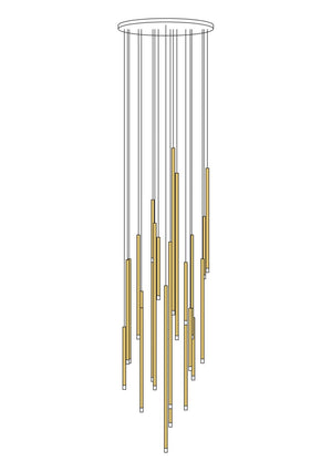 Cluster Tube Pendant Light
