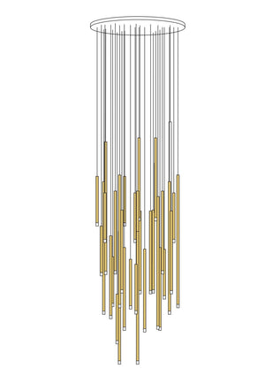 Cluster Tube Pendant Light